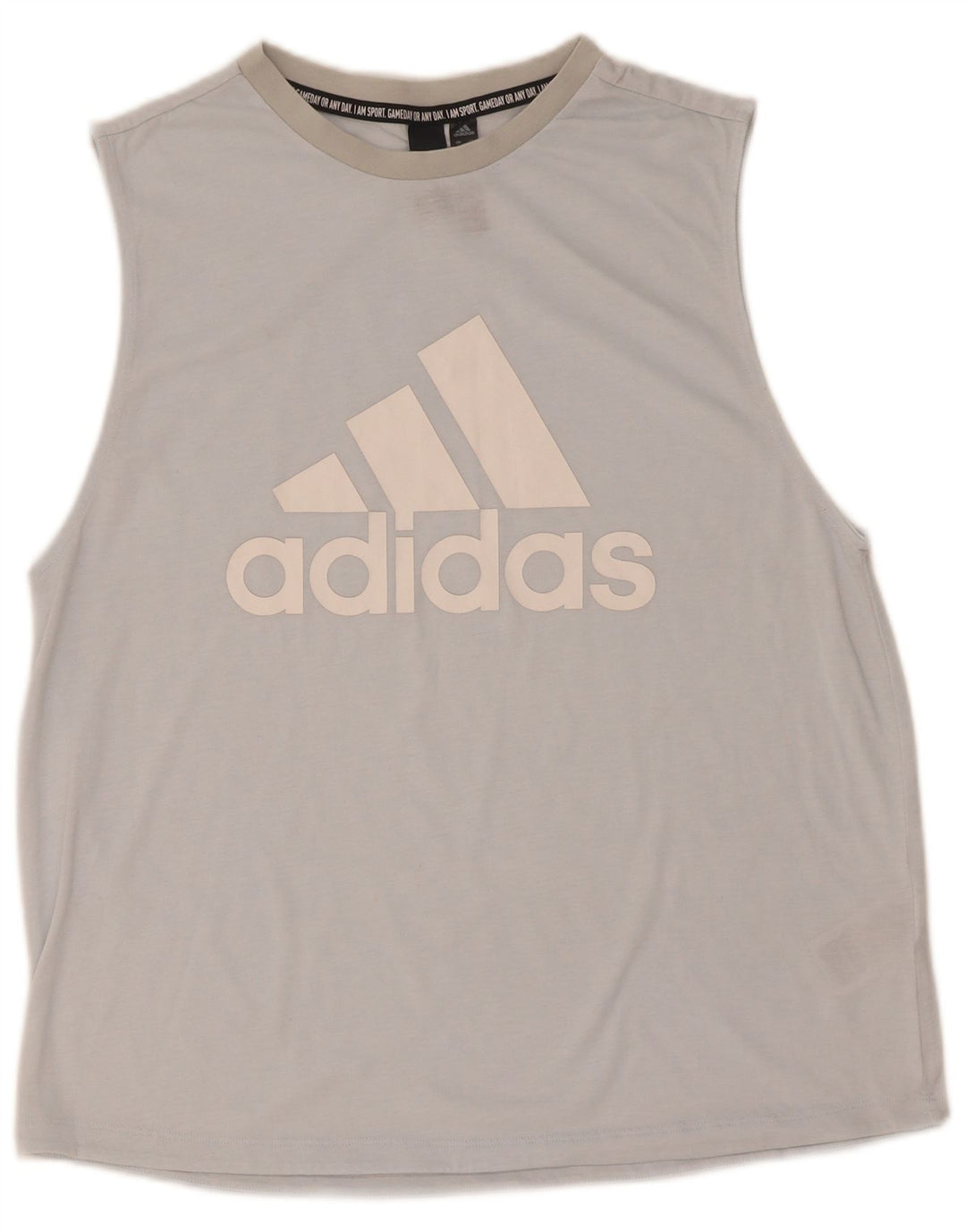 Adidas Womens Graphic Vest Top UK 12/14 Médio Azul Poliéster