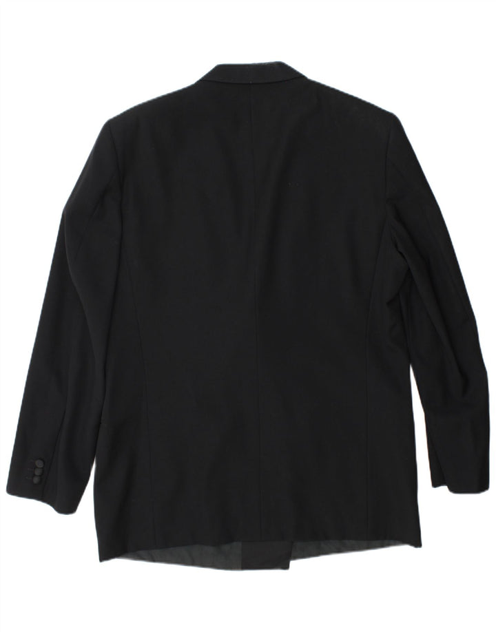 Egon Von Furstenberg Masculino Reino Unido 40 Grande W32 L32 Lã Virgem Preta