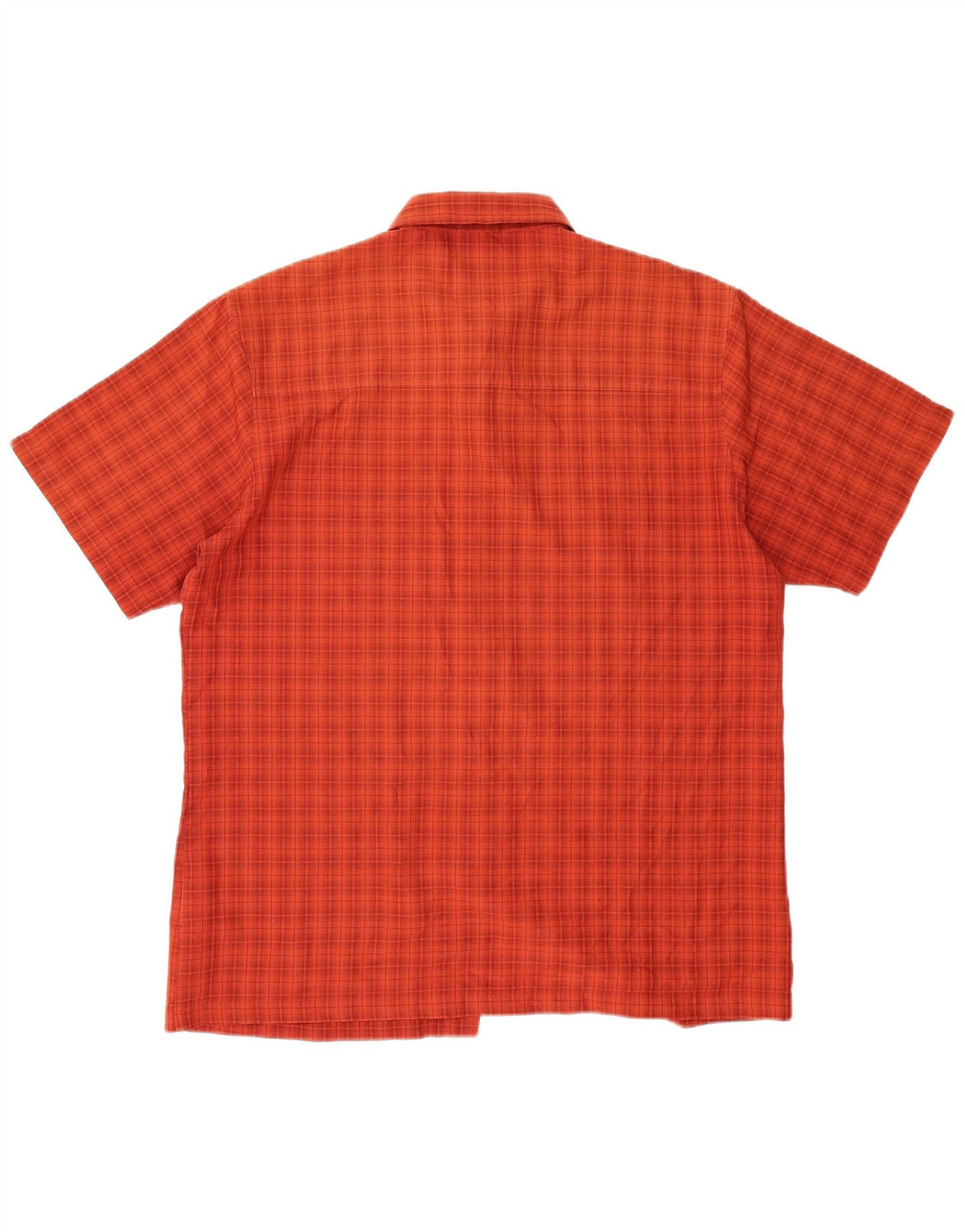 Camisa masculina de manga curta JACK WOLFSKIN Reino Unido 40/42 grande poliéster xadrez vermelho