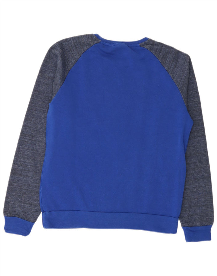 Adidas masculino neo gráfico moletom jumper médio azul colorblock algodão