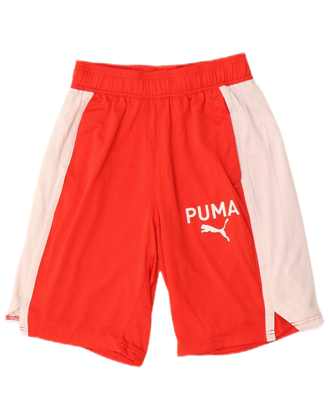 PUMA Mens Graphic Sport Shorts Pequeno Poliéster Colorblock Vermelho