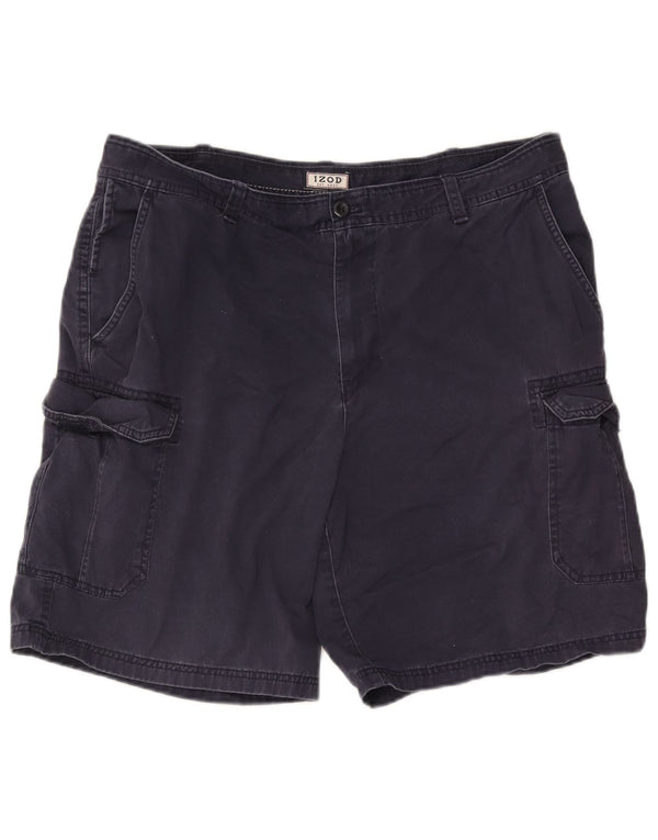 Shorts cargo masculino Izod W38 XL azul marinho algodão