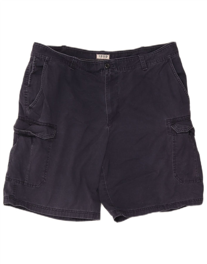 Shorts cargo masculino Izod W38 XL azul marinho algodão