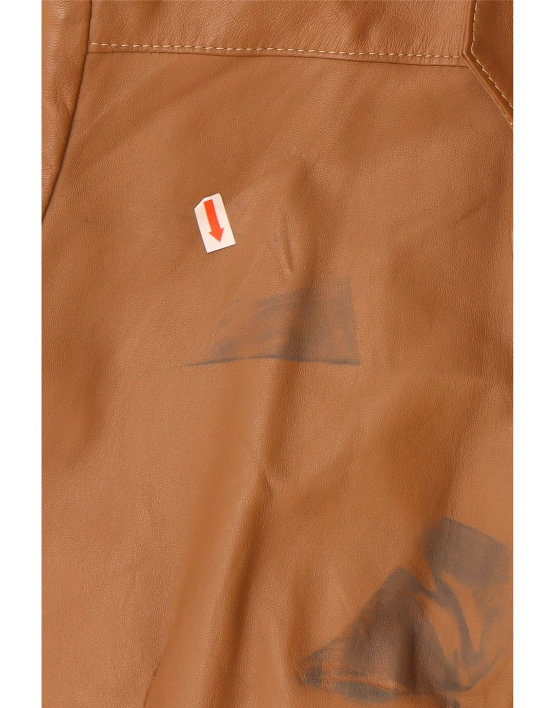 Jaqueta blazer masculina VINTAGE de couro com 2 botões IT 48 couro bege médio