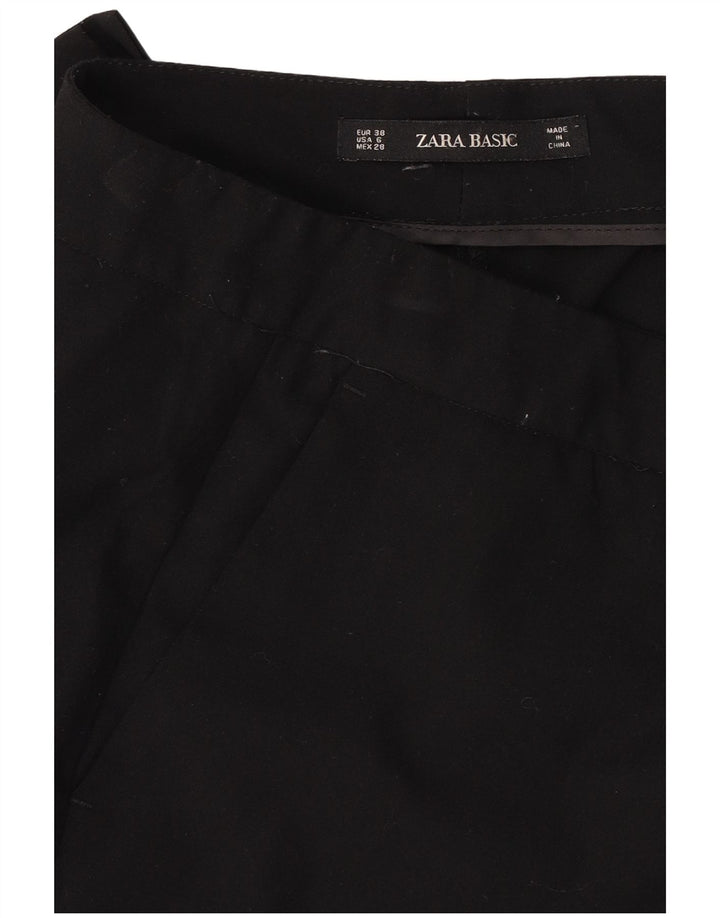 Calça Chino Slim Feminina Zara EU 38 Pequeno W28 L26 Poliéster Preto