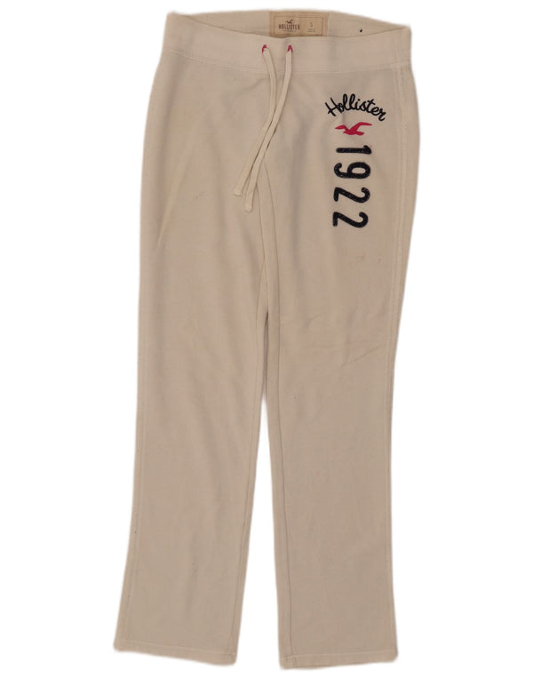Calça esportiva feminina Hollister UK 10 algodão bege pequeno