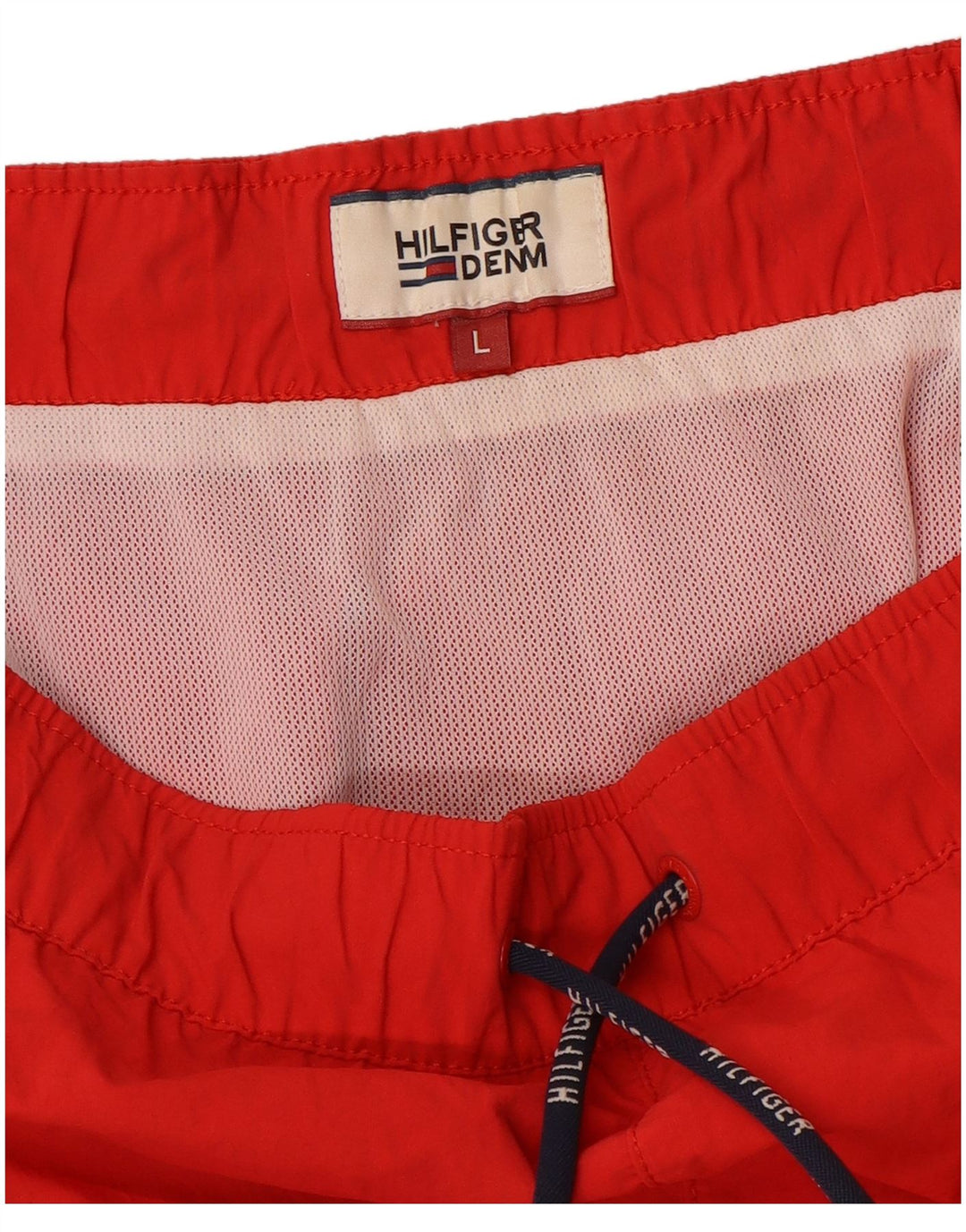 Shorts de natação masculino Tommy Hilfiger gráfico grande vermelho