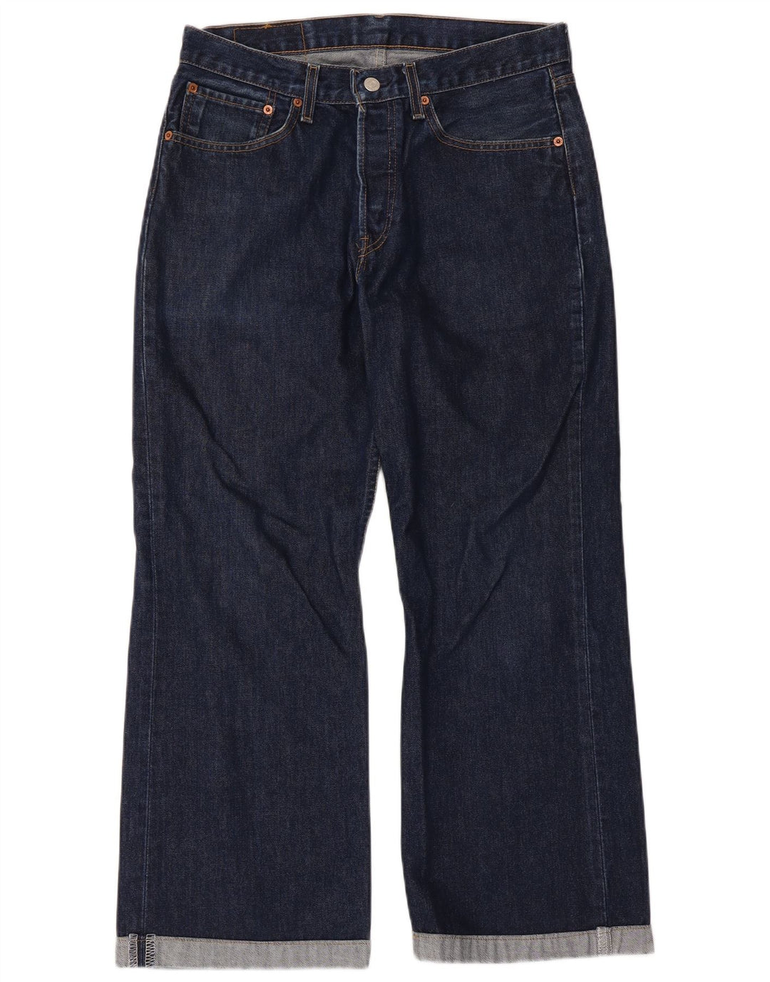 Levi's Masculino 527 Bootcut Jeans W32 L27 Azul Marinho Algodão