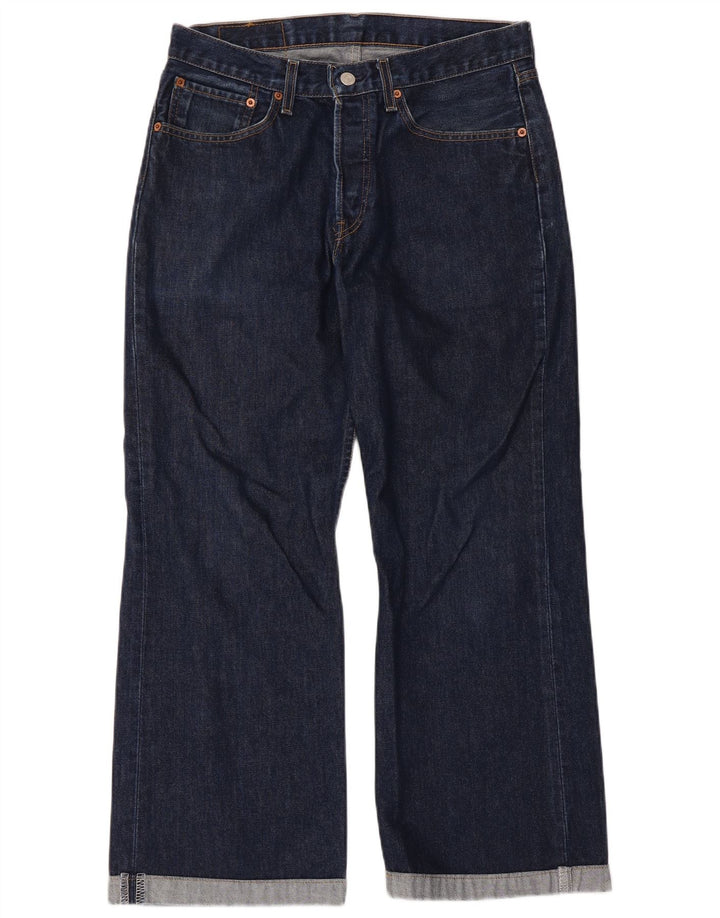 Levi's Masculino 527 Bootcut Jeans W32 L27 Azul Marinho Algodão
