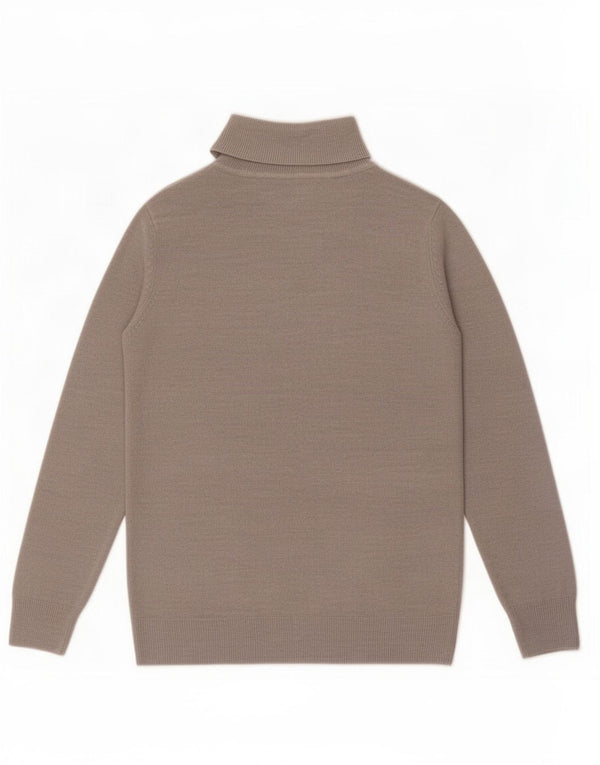 Marks & Spencer Womens Roll Neck Jumper Sweater UK 8 Small Grey Acrylic