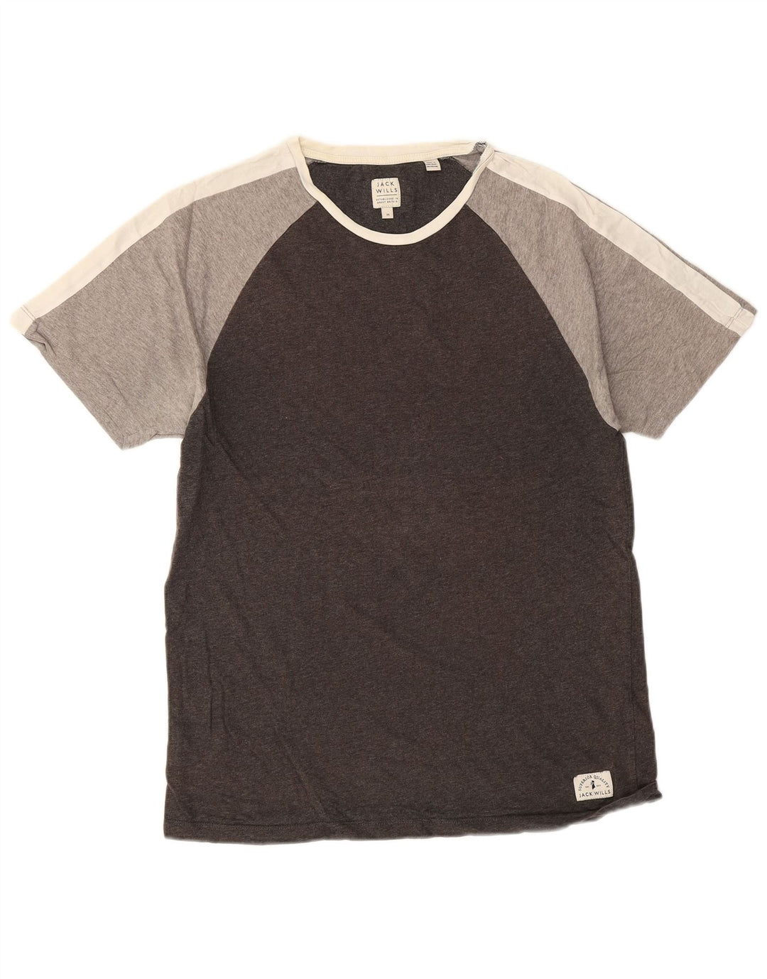 Camiseta masculina Jack Wills Top médio preto colorblock algodão