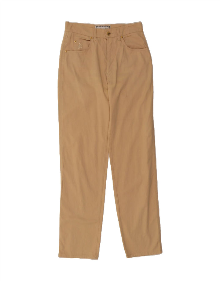 ROCCOBAROCCO Womens Tapered Casual Trousers W29 L30 Beige Cotton Vintage Roccobarocco and Second-Hand Roccobarocco from Messina Hembry 