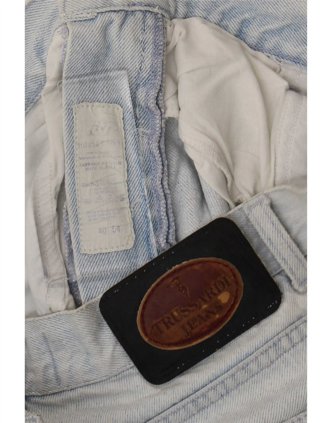 Trussardi Mens Tapered Jeans W40 L30 Azul Algodão
