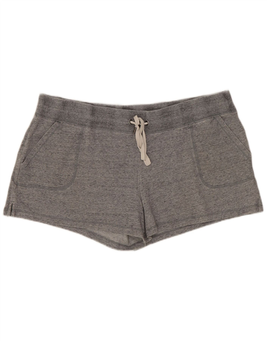 EDDIE BAUER Shorts esportivo feminino UK 18 XL cinza manchado de algodão