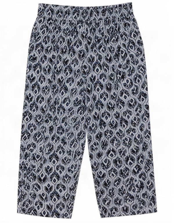Calça capri feminina de cintura alta Marks & Spencer Reino Unido 12 médio W32 L20 azul