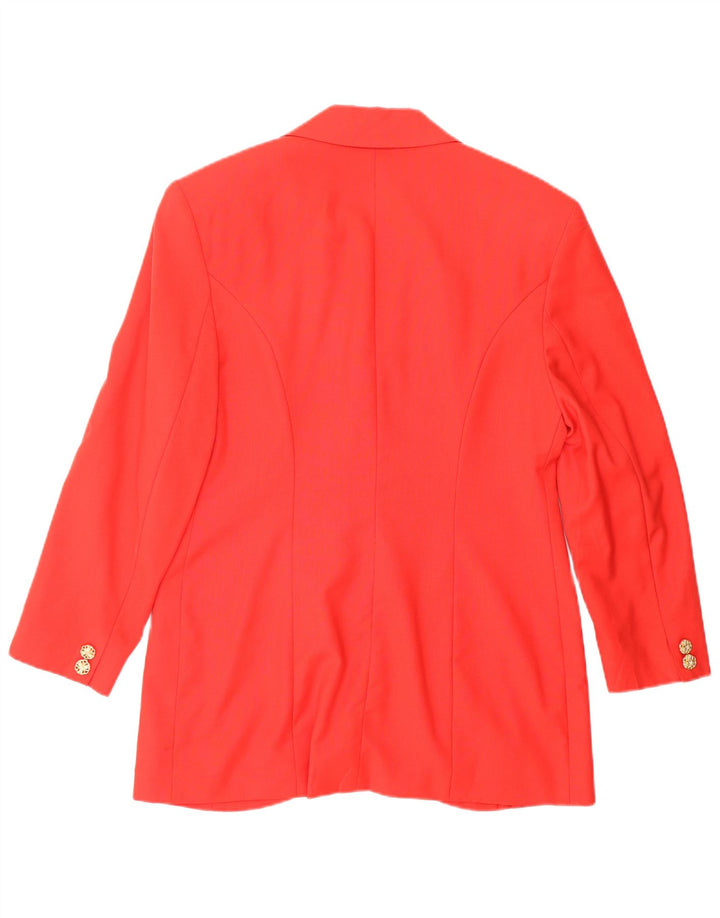 Conjunto de saia feminina VINTAGE com 2 botões e 2 peças IT 44 médio W26 lã vermelha