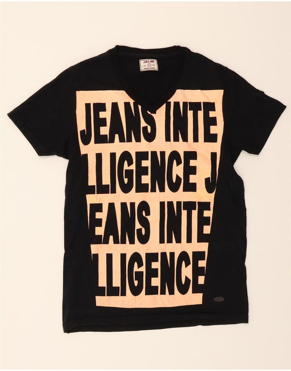 JACK & JONES Camiseta feminina gráfica Top UK 12 Médio Preto