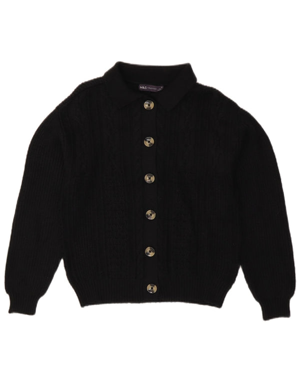 Suéter cardigã feminino Marks & Spencer UK 6 XS preto viscose