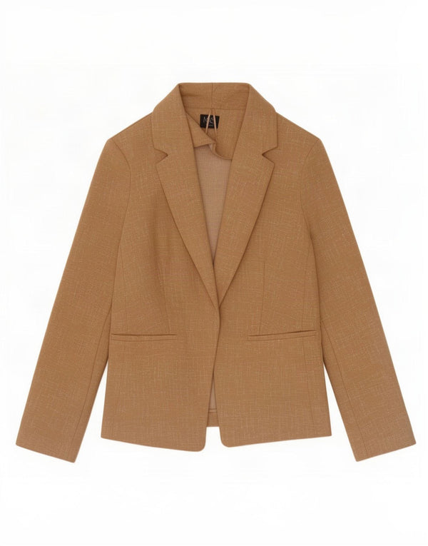Jaqueta blazer feminina Marks & Spencer grande tamanho Reino Unido 10 pequena bege manchada
