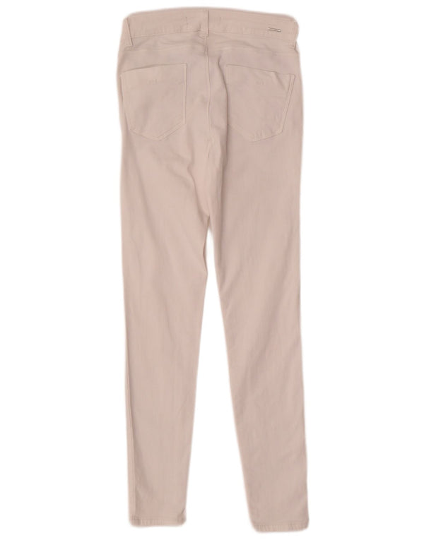 Zara Jeans Skinny Feminino UE 38 Pequeno W28 L29 Algodão Branco