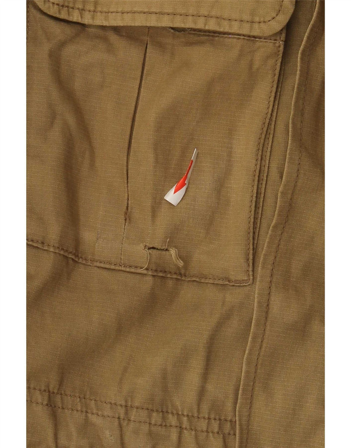 Jaqueta utilitária masculina com capuz Timberland UK 36 algodão cáqui pequeno