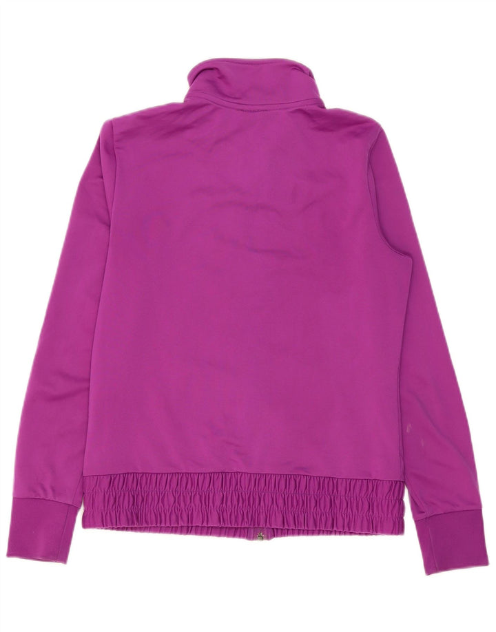 Puma Womens Tracksuit Top Jacket UK 12 Médio Roxo Poliéster