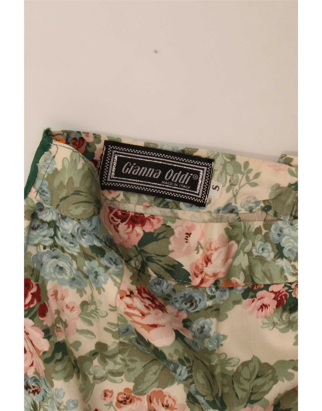 Mini saia feminina vintage pequena W26 floral multicolorida