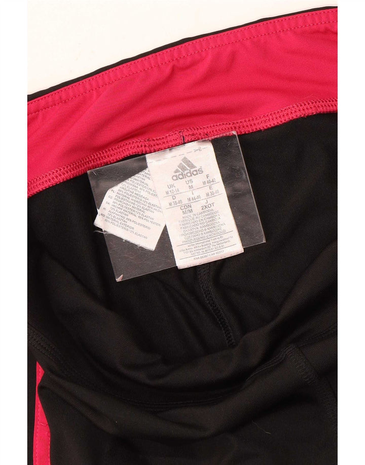 Adidas Womens Climalite Capri Leggings UK 12/14 Médio Preto Poliéster