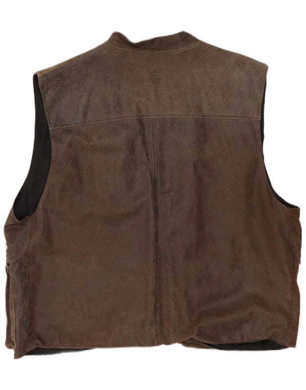 Colete utilitário masculino vintage UK 42 XL marrom
