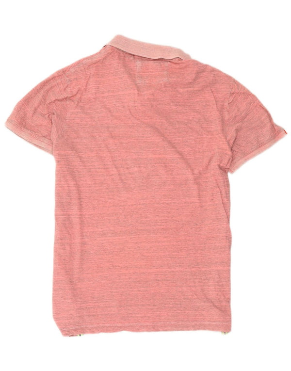 Camisa polo masculina Superdry 2XL algodão manchado rosa