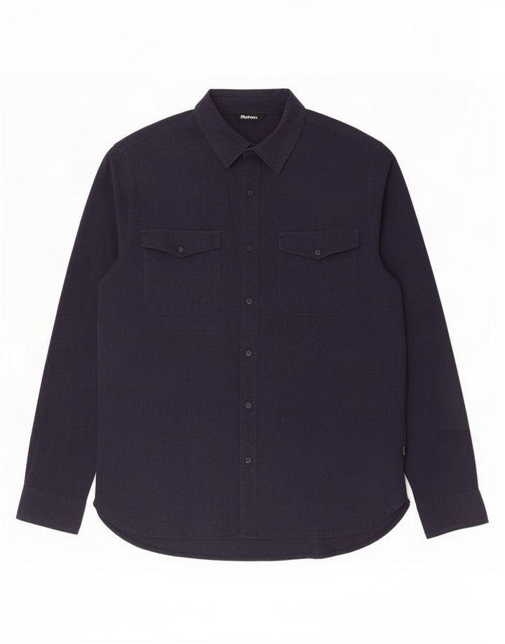 Camisa masculina Rohan grande linho azul marinho