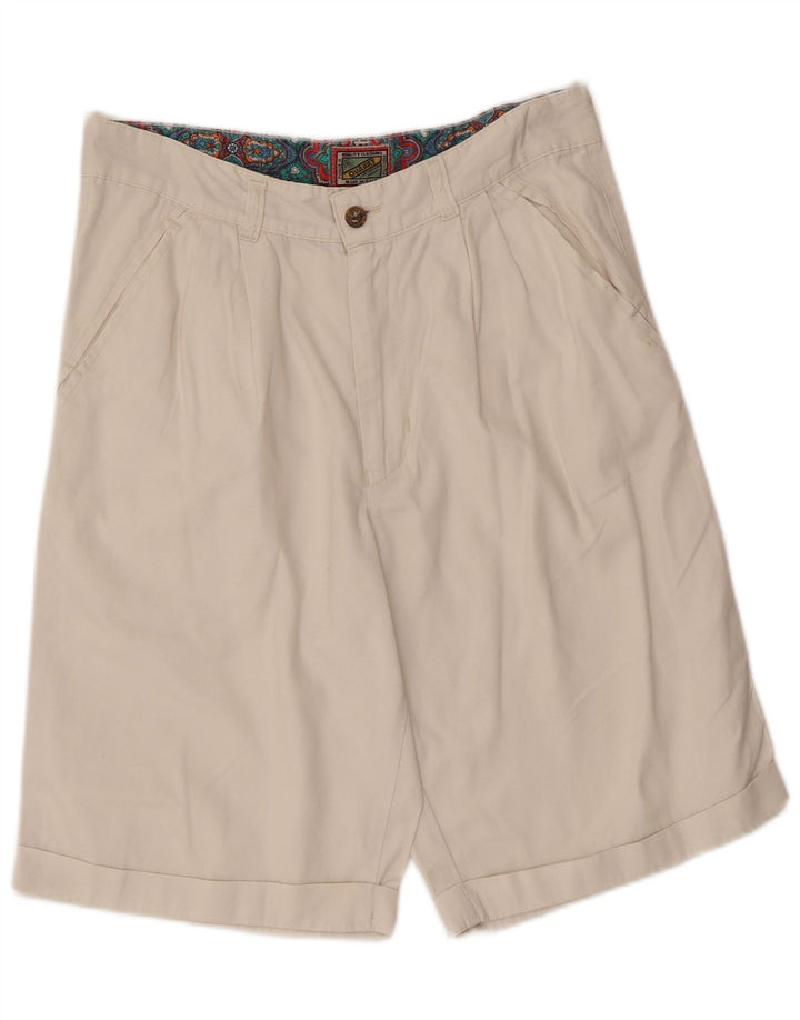 QUARRY Mens Pegged Chino Shorts W31 Médio Algodão Branco