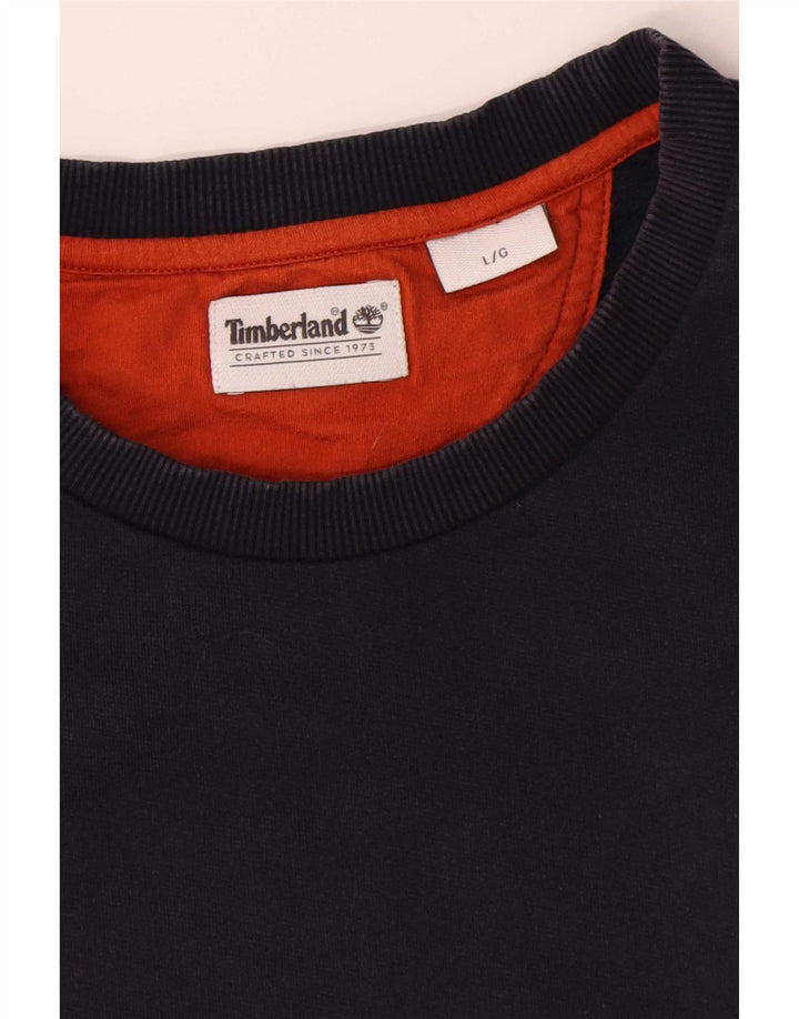 Timberland moletom masculino grande algodão azul marinho