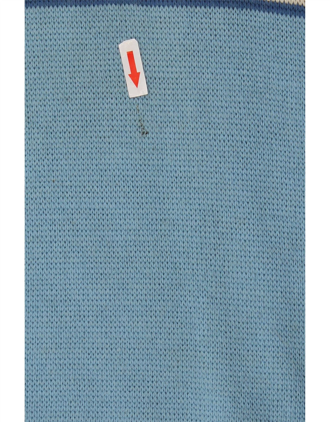 Suéter vintage masculino com gola redonda IT 48 pequeno bloco colorido azul