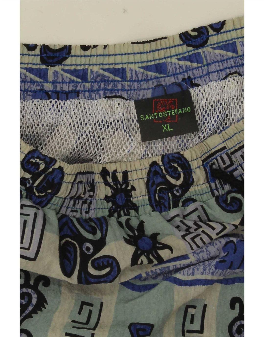 Shorts de natação masculino Santo Stefano com padrão abstrato XL azul colorblock