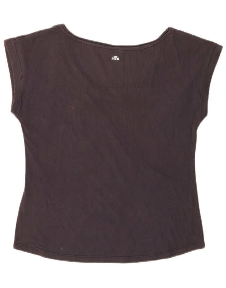 Camiseta feminina gráfica ELLESSE UK 14 grande algodão azul marinho