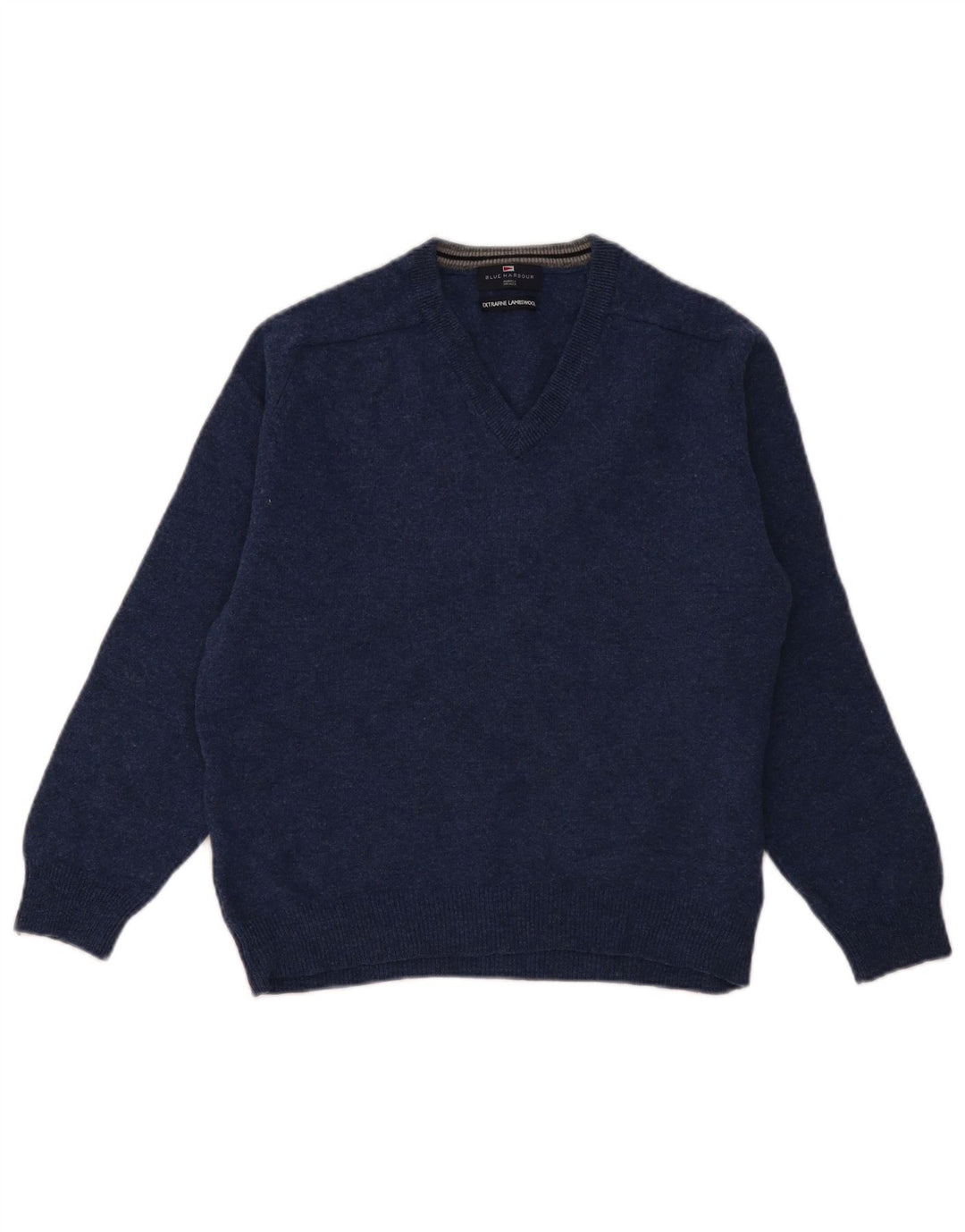 Suéter feminino Marks & Spencer com decote em V Reino Unido 14 médio azul marinho