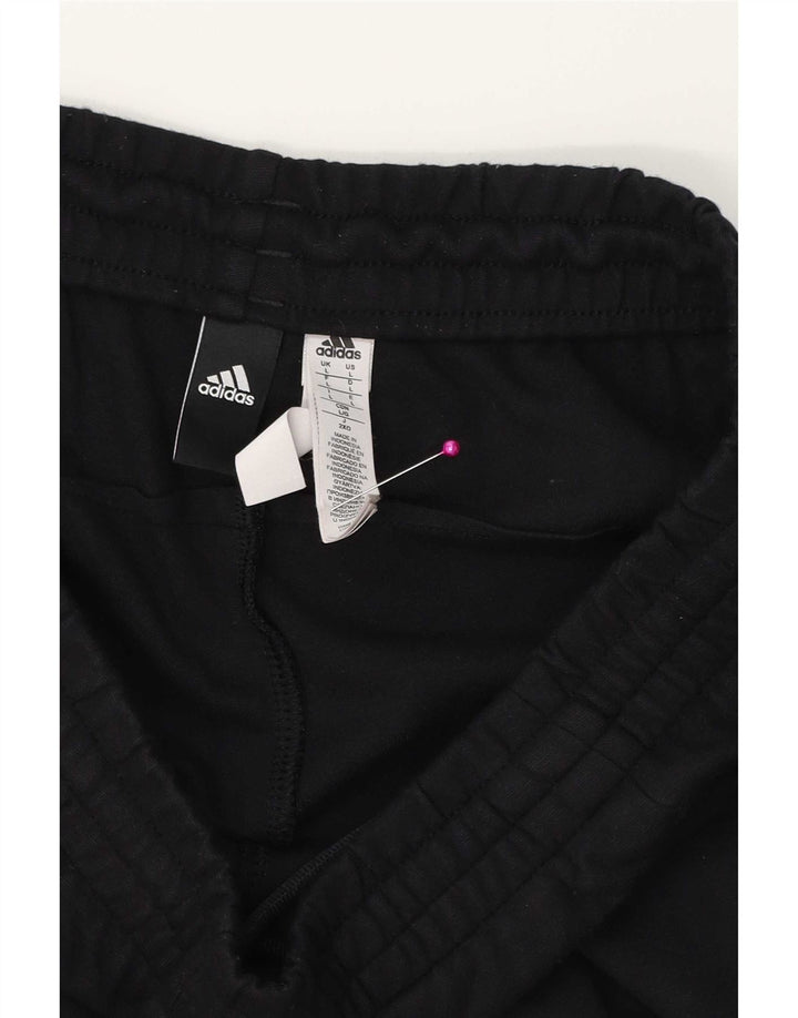 Calças de treino masculinas Adidas grandes de algodão preto