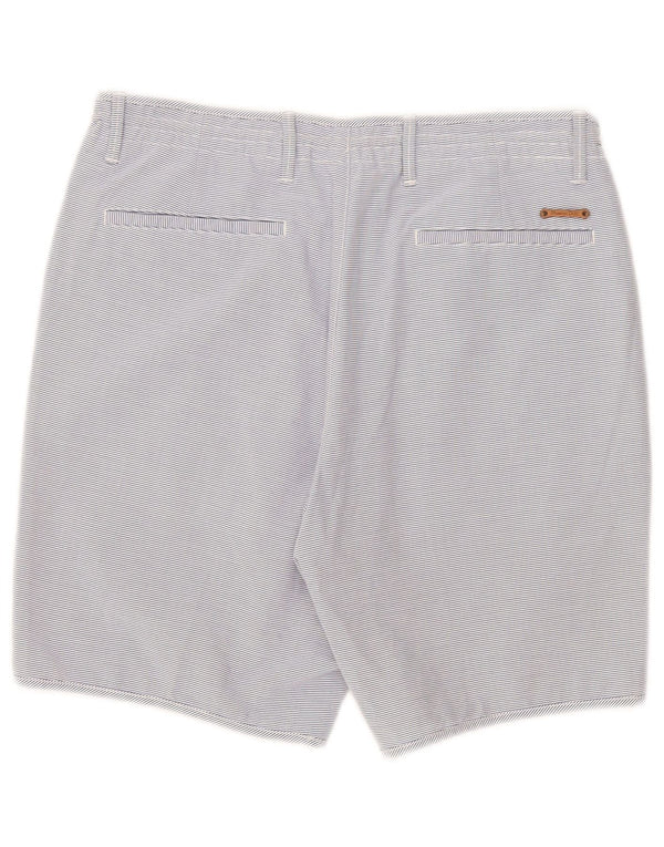 Shorts Chino Masculino Massimo Dutti EU 42 Grande W32 Azul Riscas de Giz