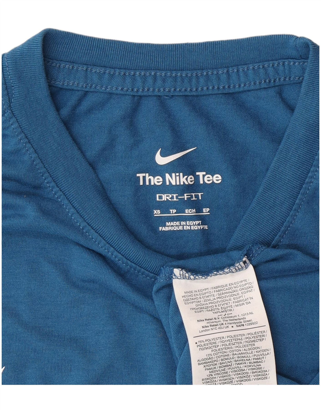 Camiseta Nike Masculina Dri Fit Graphic Top XS Azul Poliéster