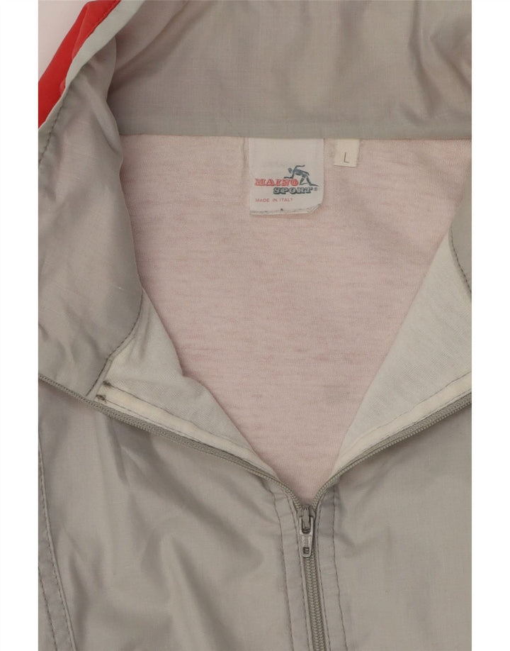 Pulôver masculino vintage, jaqueta superior, grande, cinza, algodão colorblock