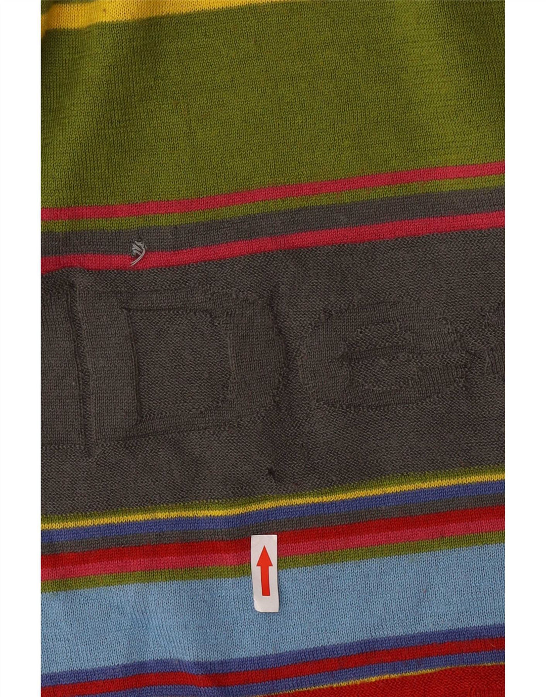 Suéter masculino Desigual com gola redonda e listrado médio multicolorido