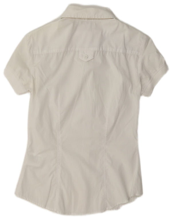 Liu Jo Camisa feminina de manga curta IT 40 algodão branco pequeno