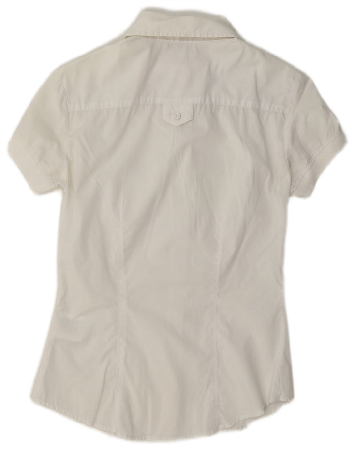 Liu Jo Camisa feminina de manga curta IT 40 algodão branco pequeno