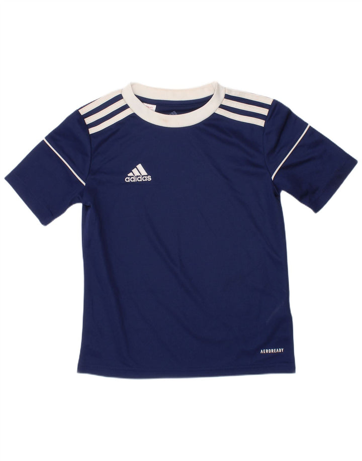 Camiseta ADIDAS Menino Aeroready Top 7-8 Anos Azul Marinho Poliéster