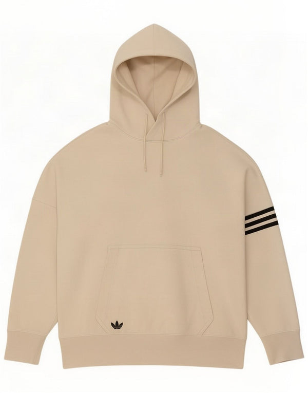 Adidas Mens Hoodie Jumper Médio Algodão Bege