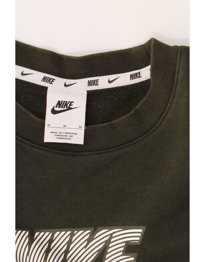 Moletom gráfico masculino Nike Jumper médio cáqui colorblock algodão