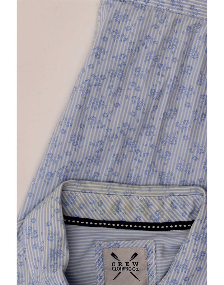 Crew Clothing Camisa masculina de algodão floral azul médio