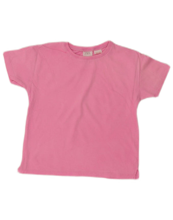 Top Zara Meninas T-Shirt 4-5 Anos Rosa