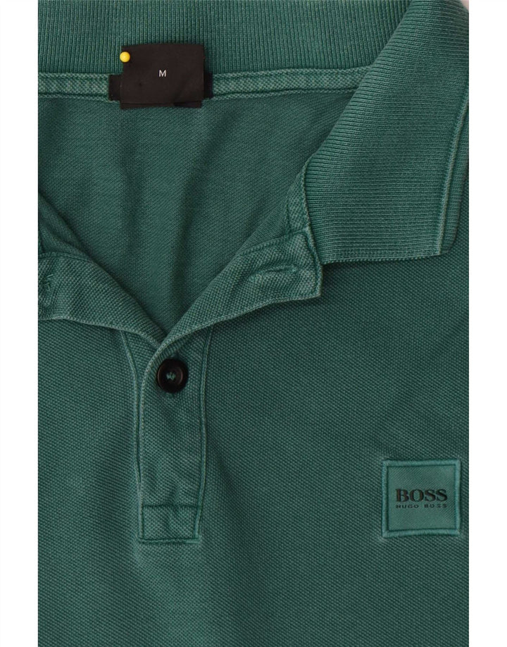 Camisa polo masculina Hugo Boss algodão verde médio